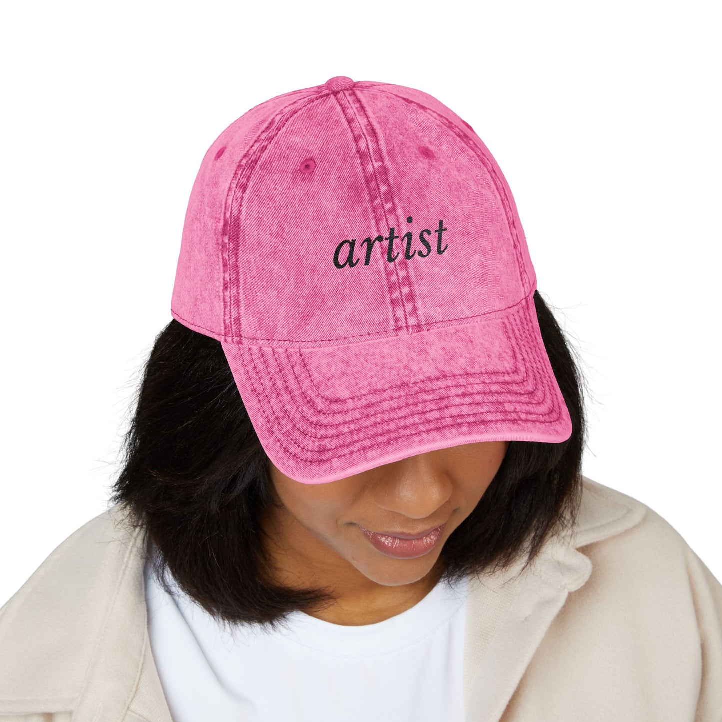 Artist - Script Embroidered Vintage Cap