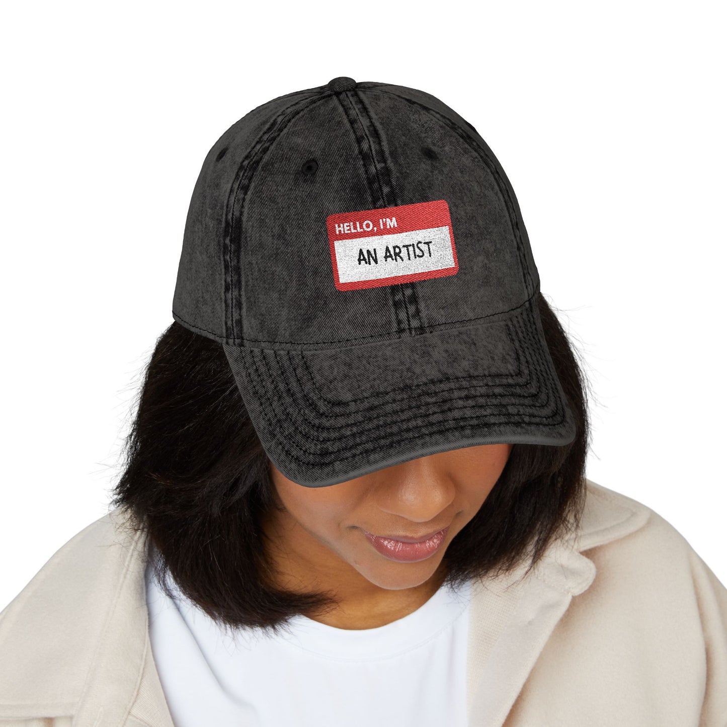 HELLO, I'M AN ARTIST - Embroidered Vintage Cap | Creative Hat