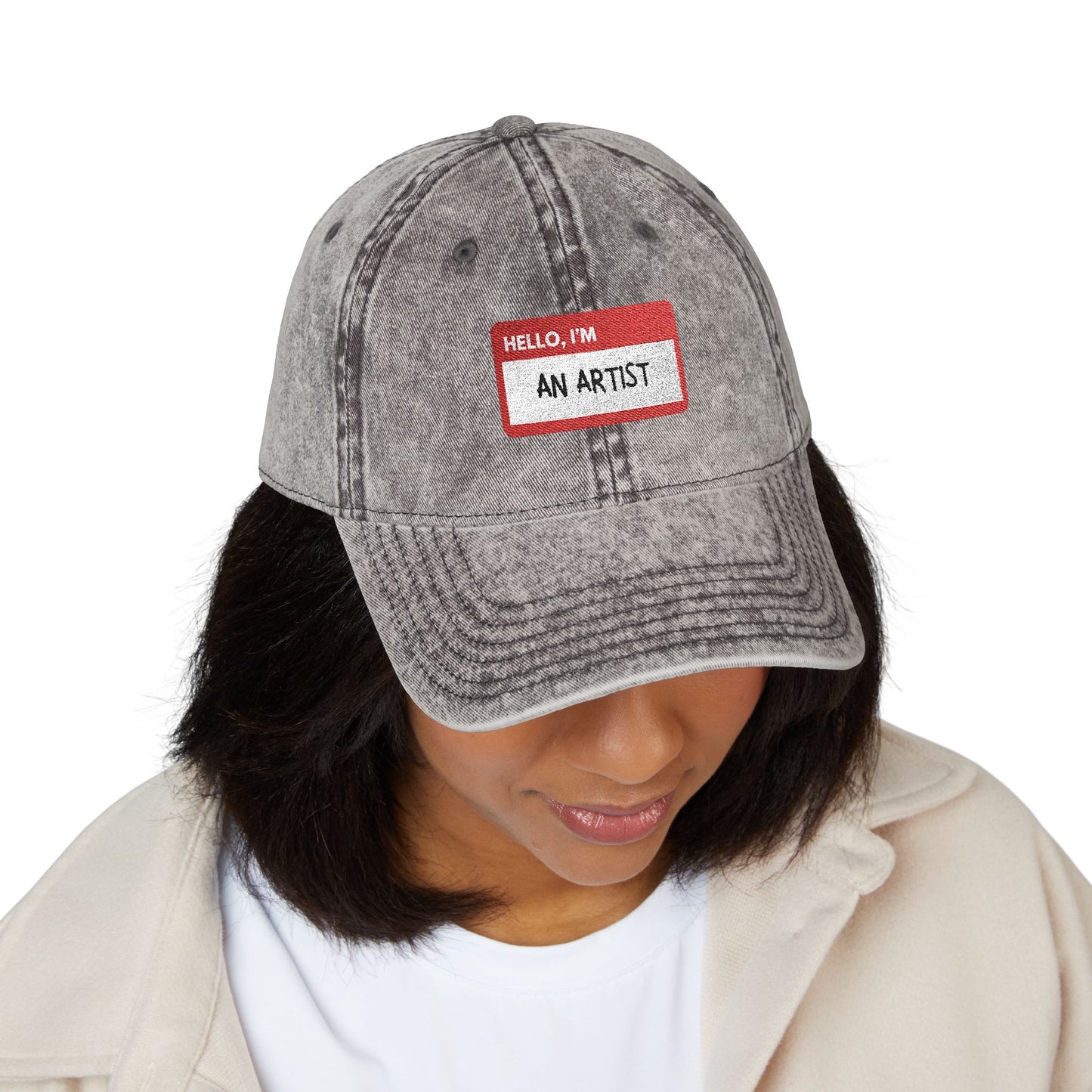 HELLO, I'M AN ARTIST - Embroidered Vintage Cap | Creative Hat