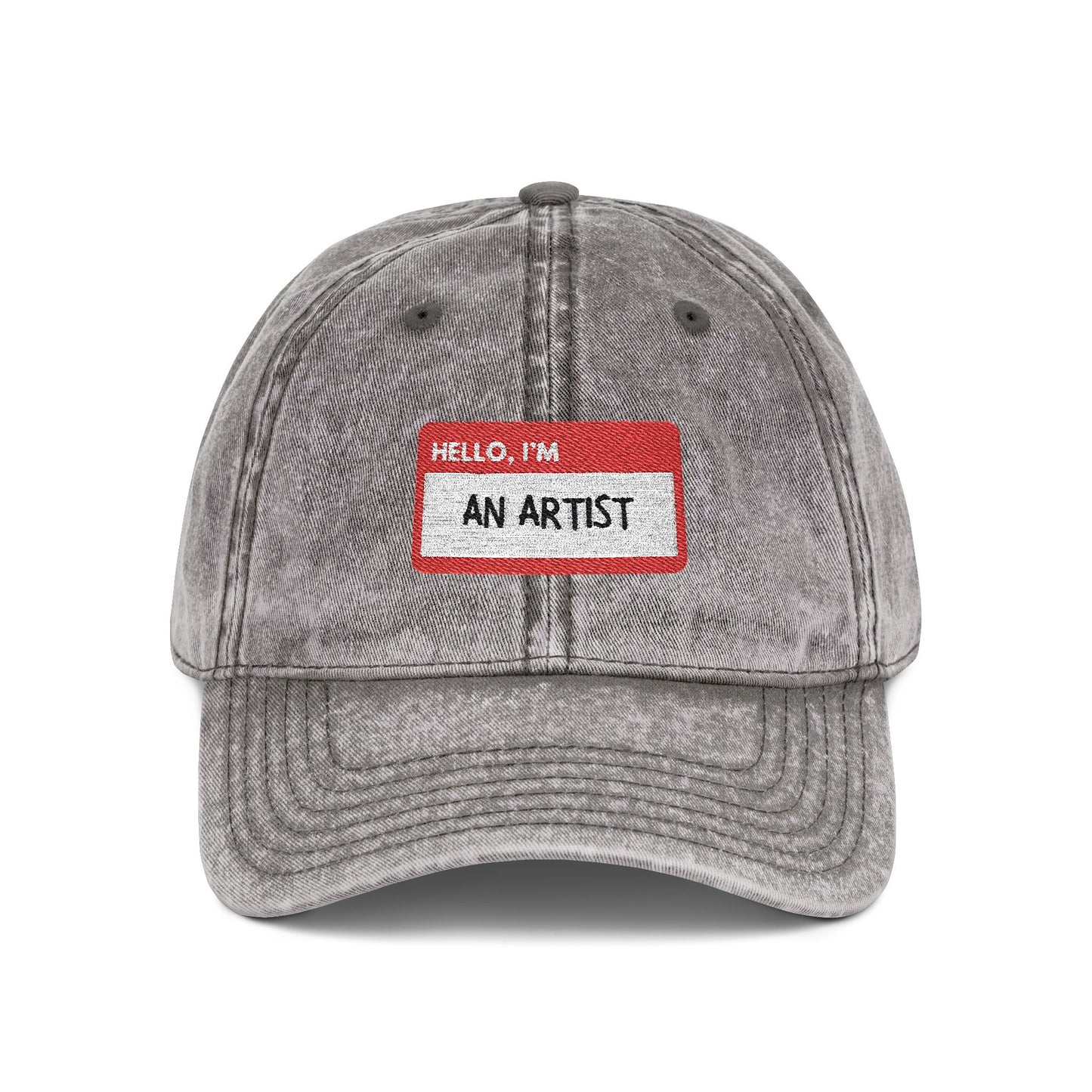 HELLO, I'M AN ARTIST - Embroidered Vintage Cap | Creative Hat