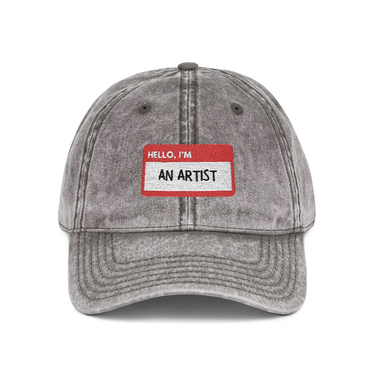 HELLO, I'M AN ARTIST - Embroidered Vintage Cap | Creative Hat