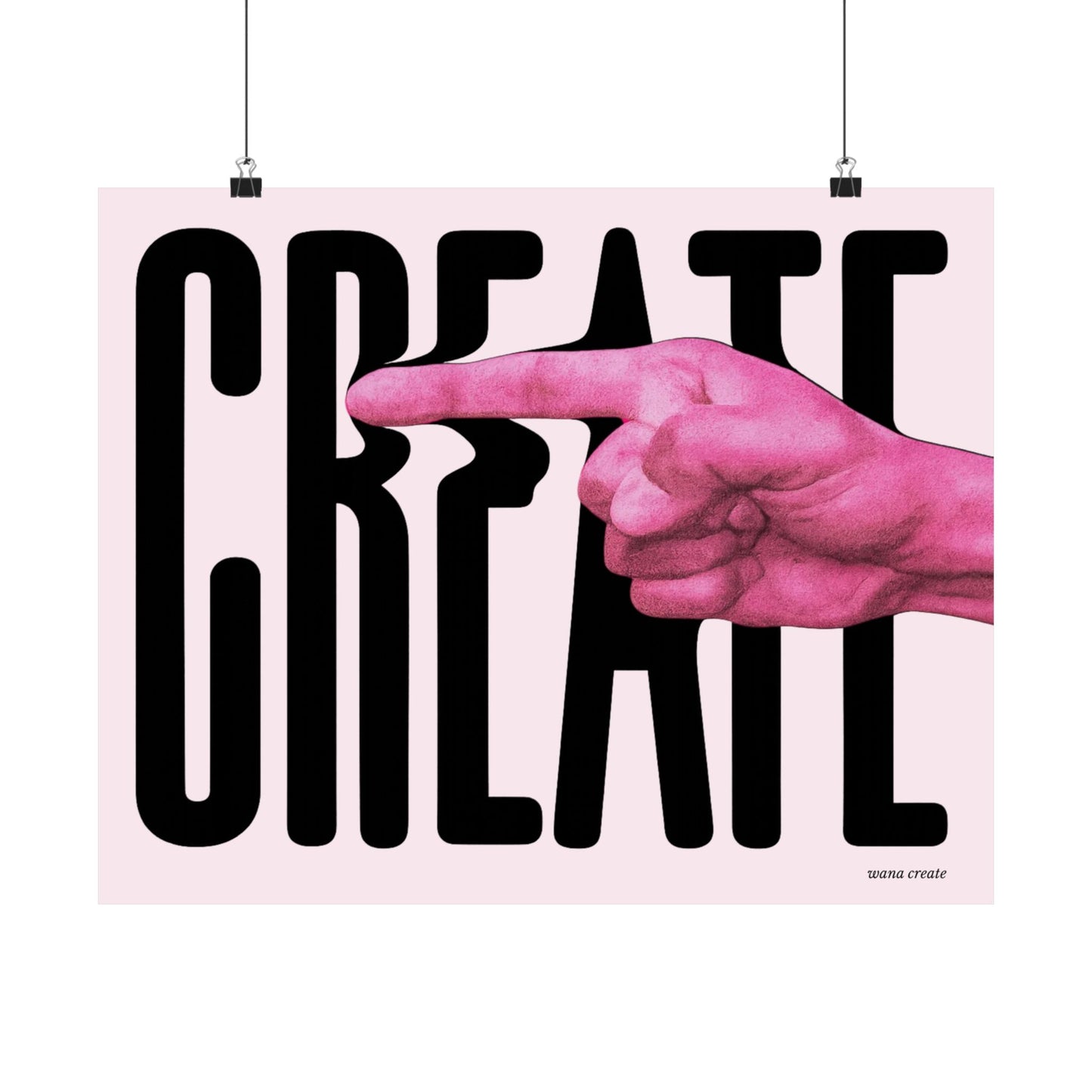 Push to Create, Bold Liquid Typography Poster