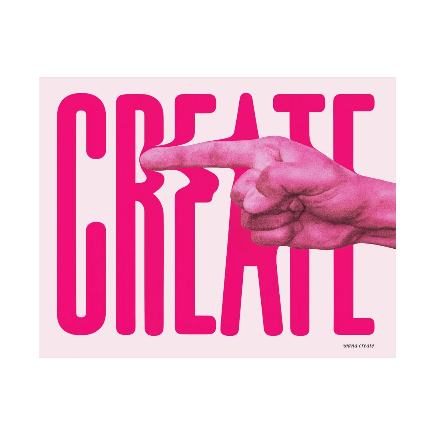 Push to Create, Bold Liquid Typography Poster