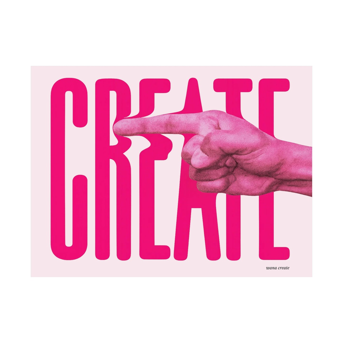 Push to Create, Bold Liquid Typography Poster