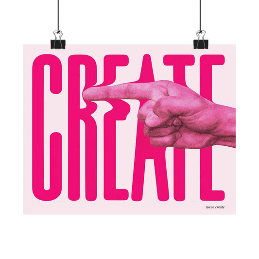 Push to Create, Bold Liquid Typography Poster