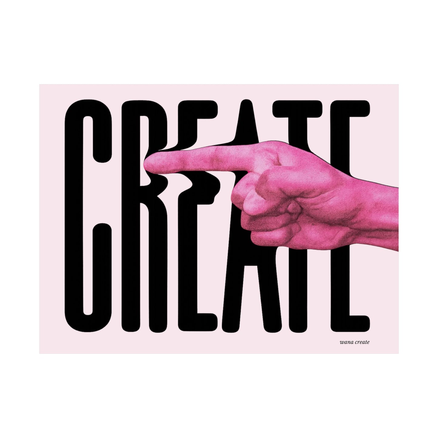 Push to Create, Bold Liquid Typography Poster