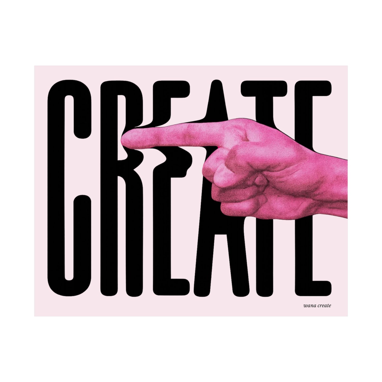 Push to Create, Bold Liquid Typography Poster