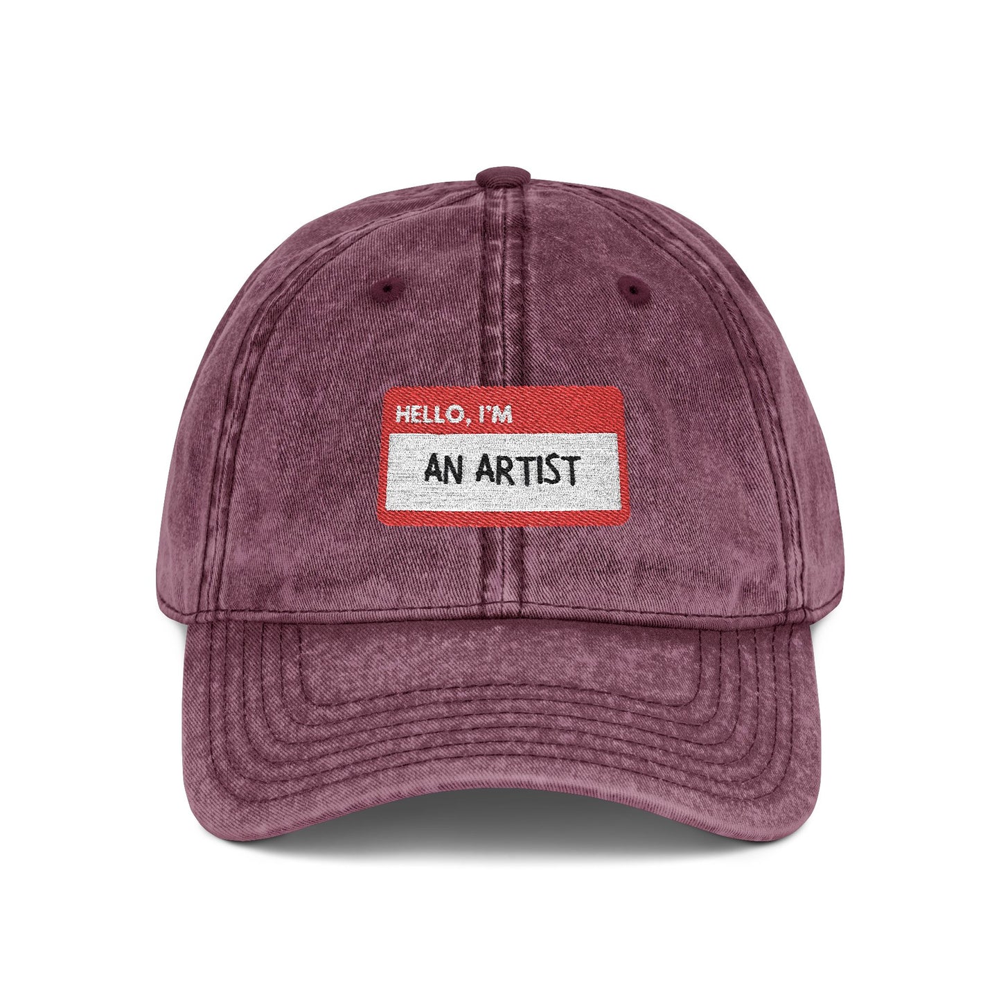 HELLO, I'M AN ARTIST - Embroidered Vintage Cap | Creative Hat