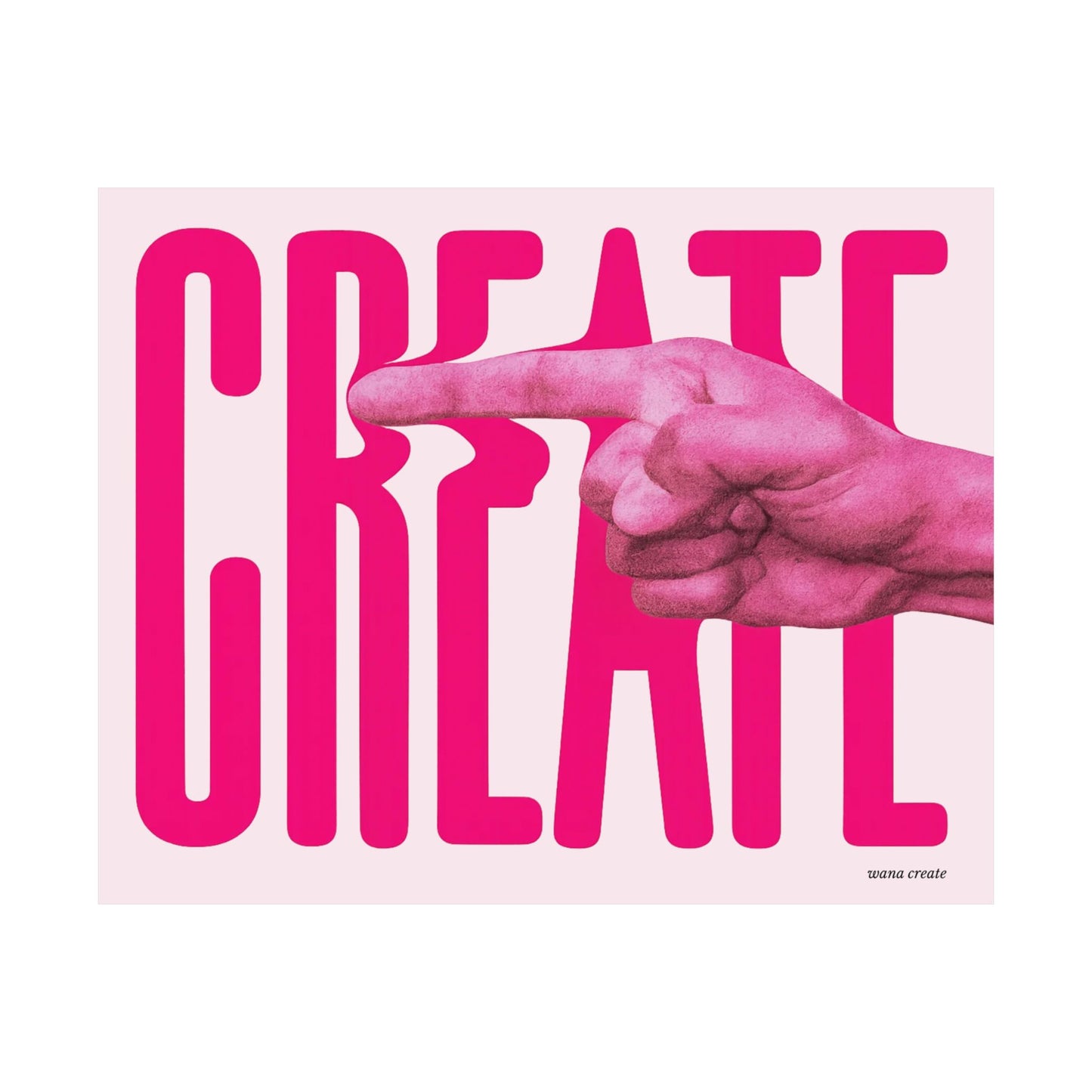 Push to Create, Bold Liquid Typography Poster