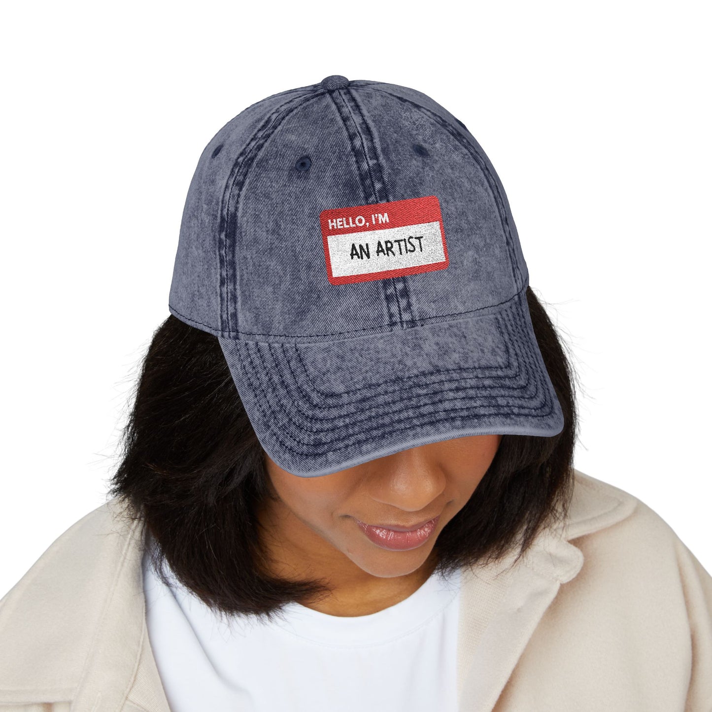 HELLO, I'M AN ARTIST - Embroidered Vintage Cap | Creative Hat
