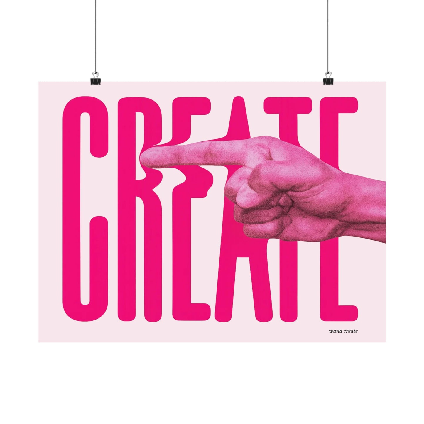 Push to Create, Bold Liquid Typography Poster