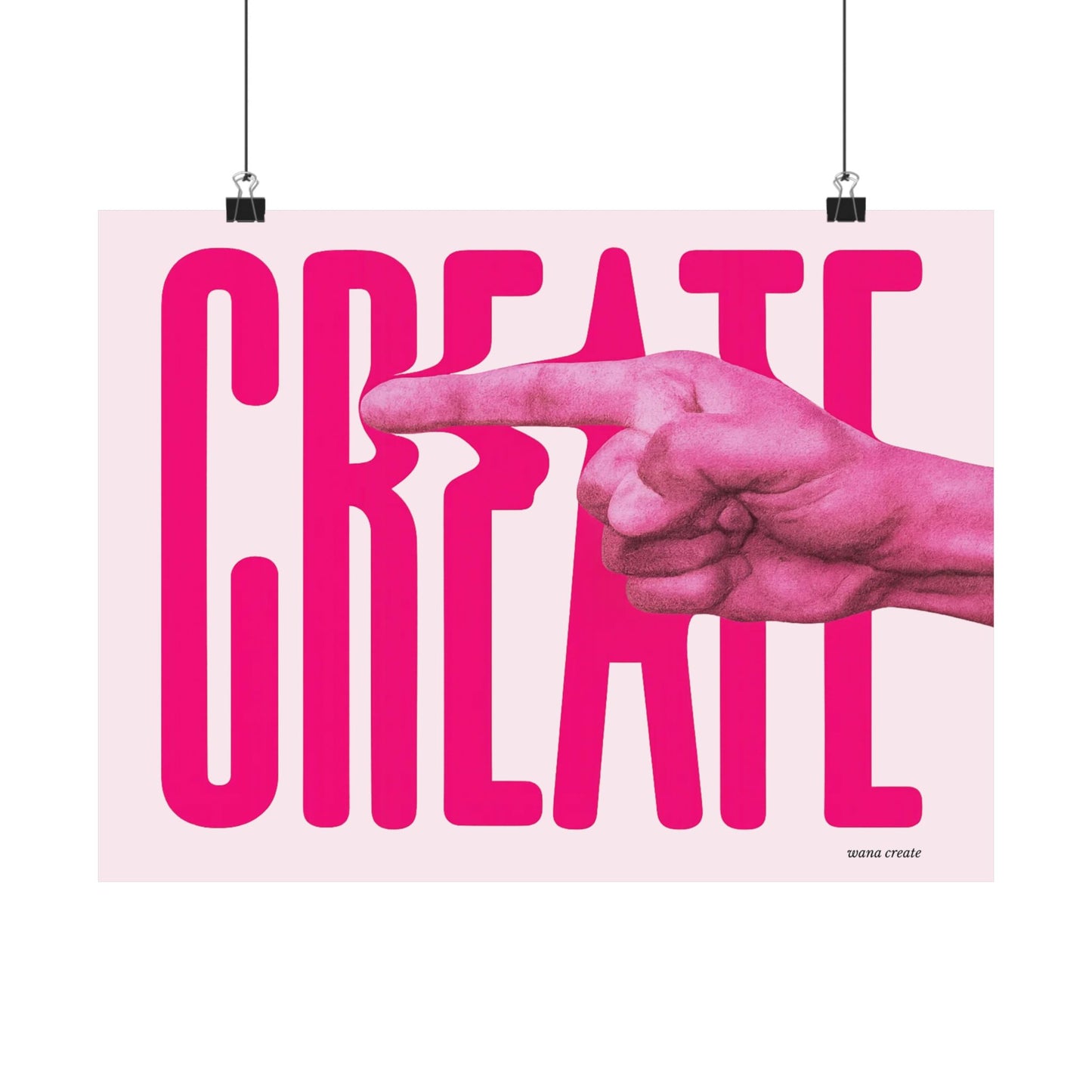 Push to Create, Bold Liquid Typography Poster