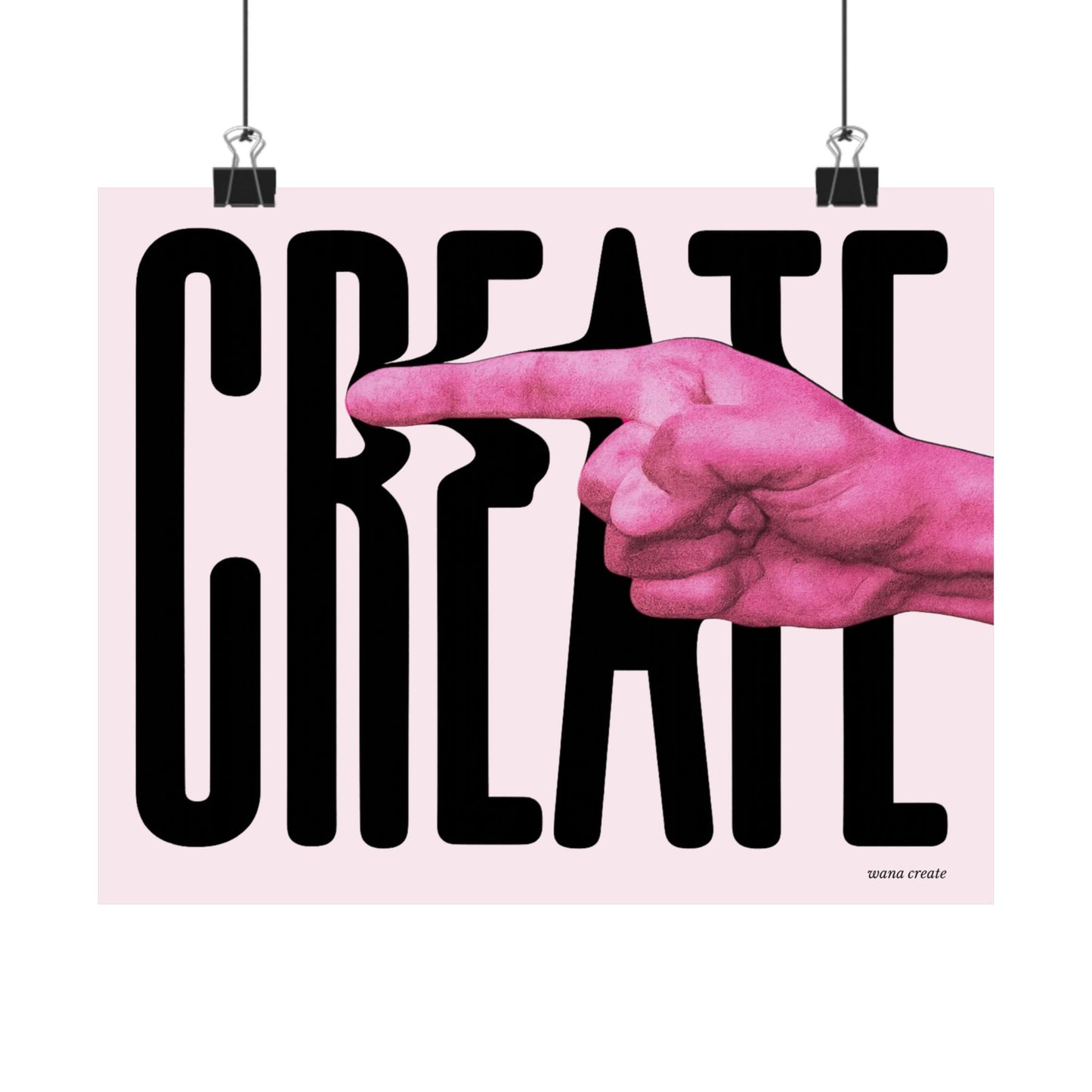 Push to Create, Bold Liquid Typography Poster