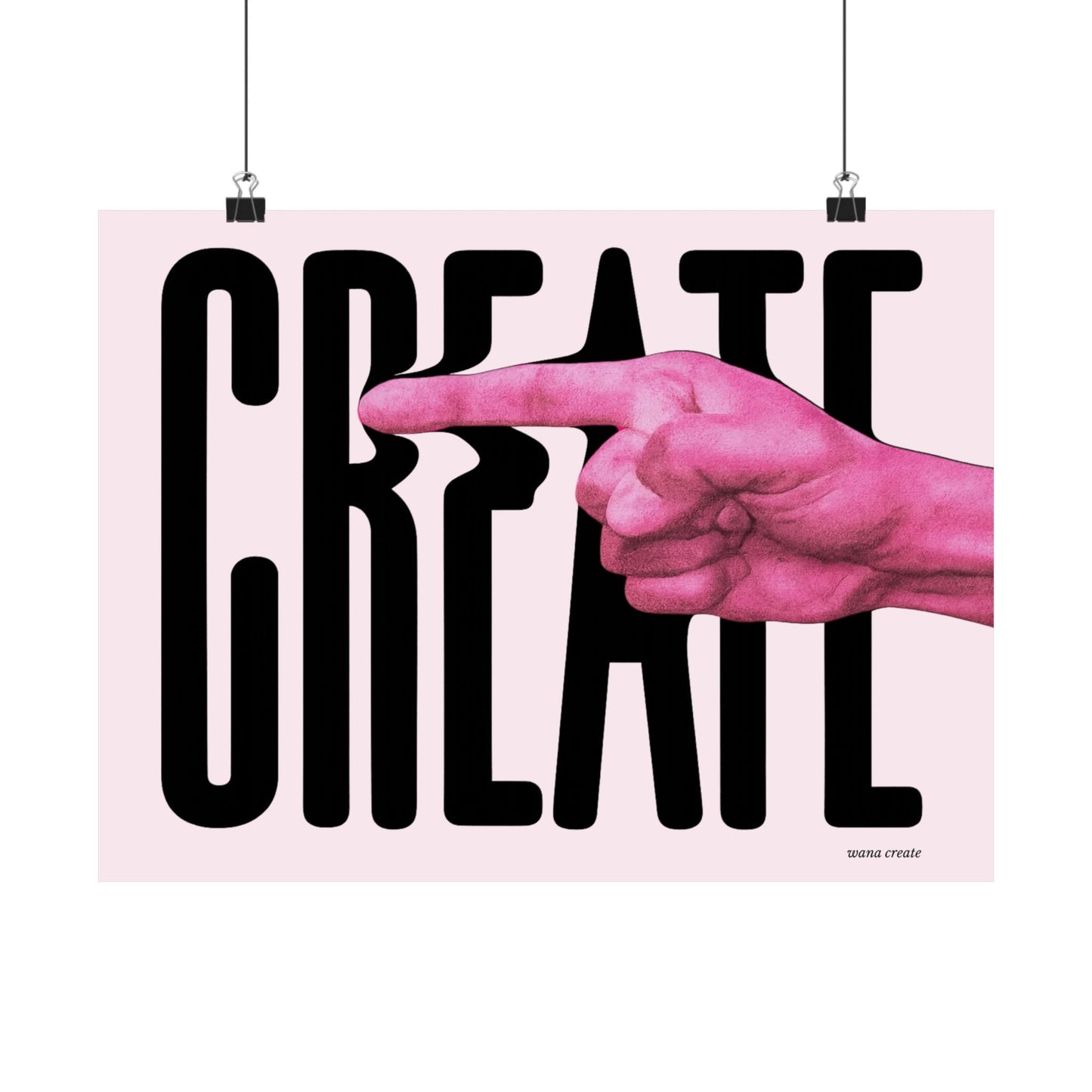 Push to Create, Bold Liquid Typography Poster