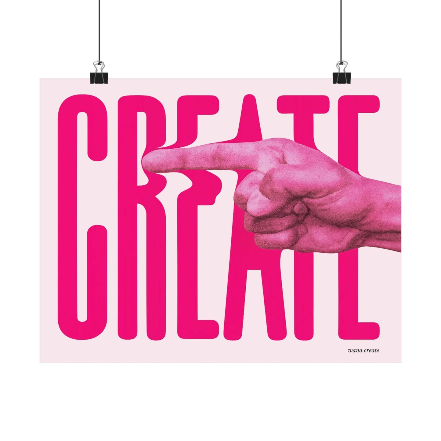 Push to Create, Bold Liquid Typography Poster