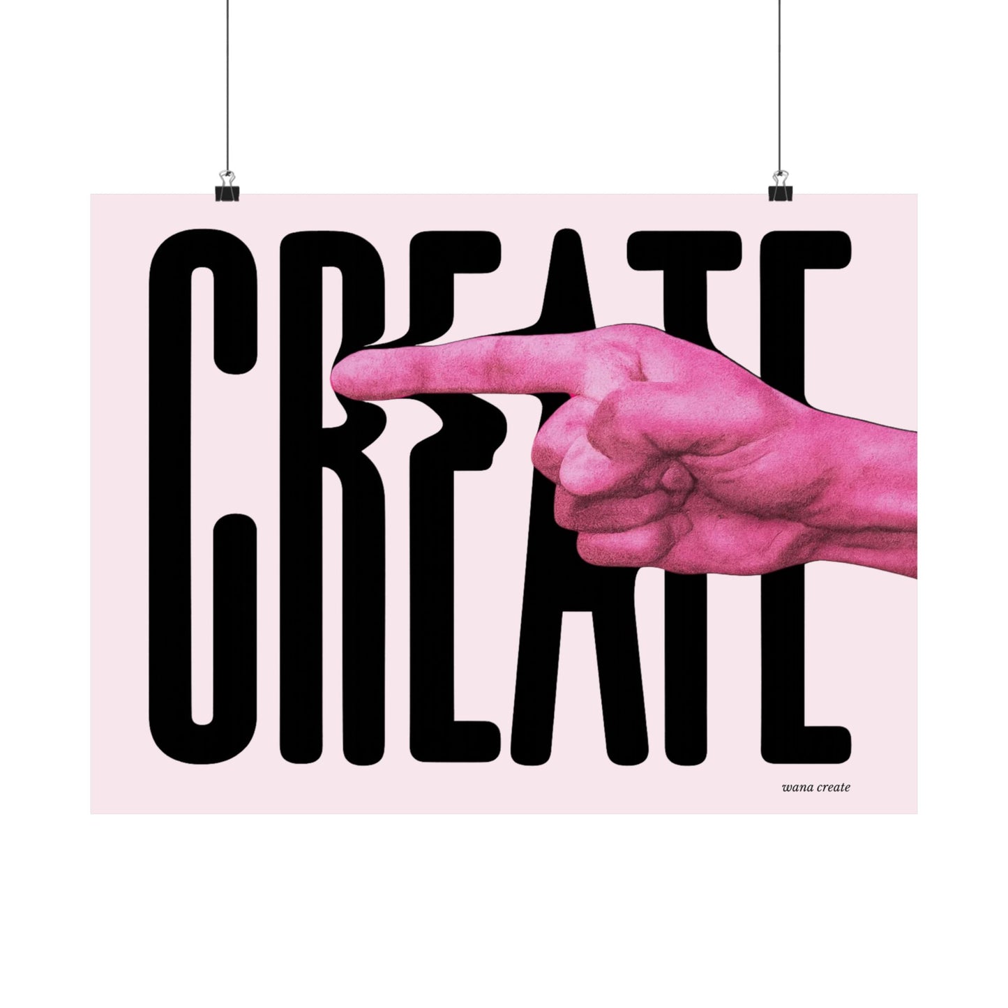 Push to Create, Bold Liquid Typography Poster