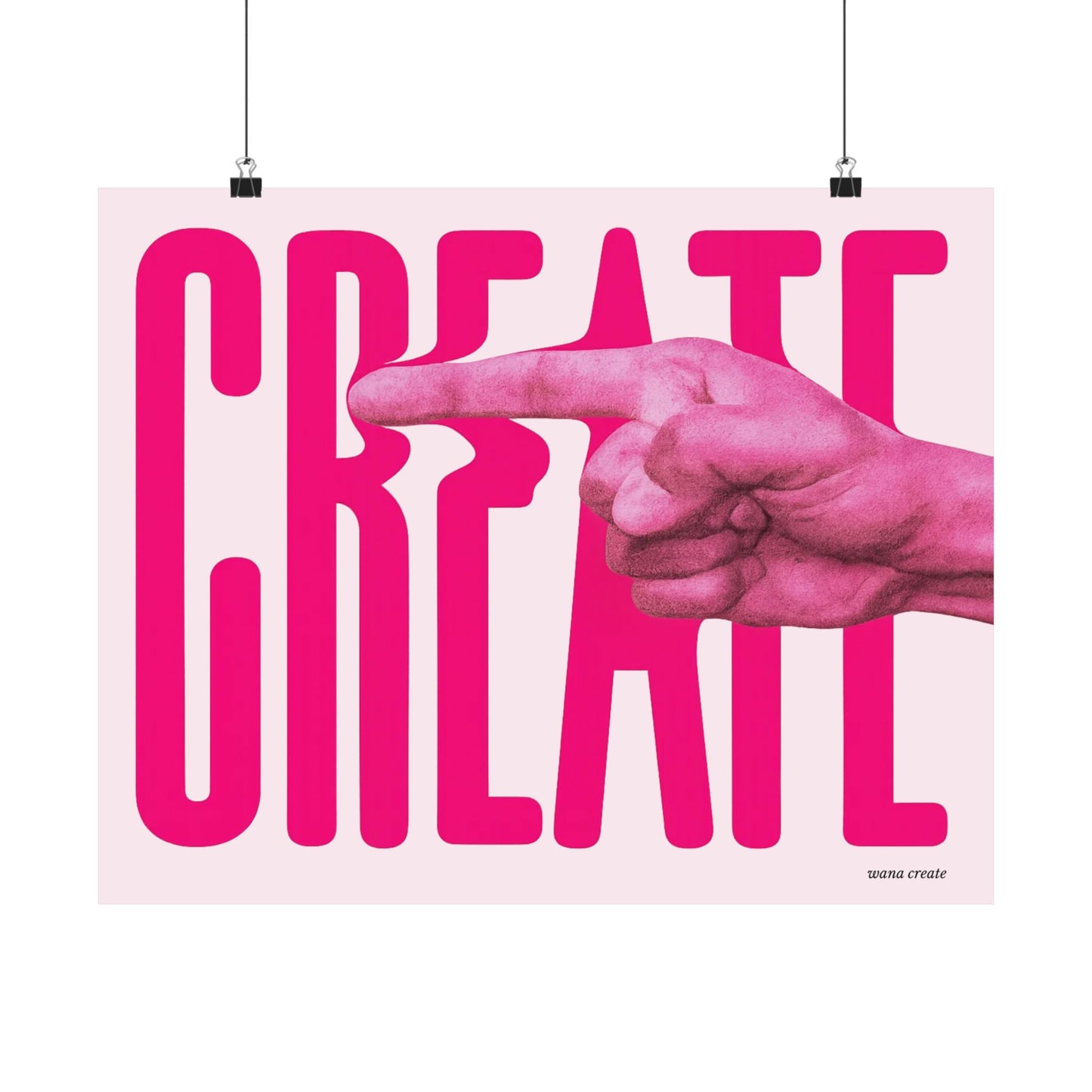 Push to Create, Bold Liquid Typography Poster