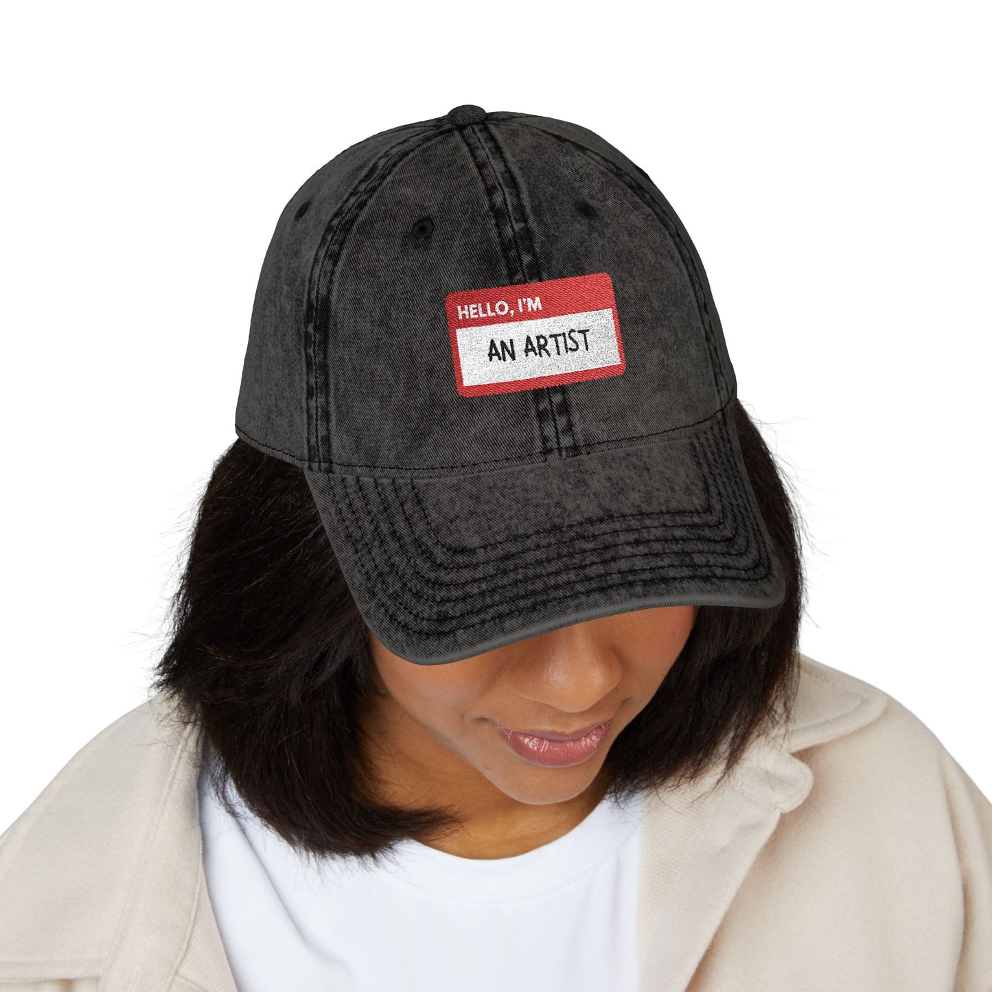 HELLO, I'M AN ARTIST - Embroidered Vintage Cap | Creative Hat