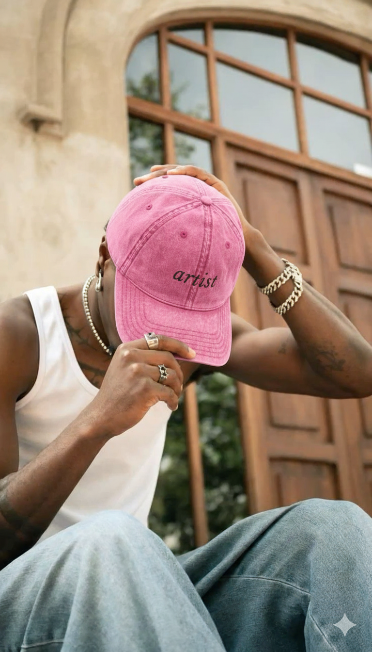 Artist - Script Embroidered Vintage Cap